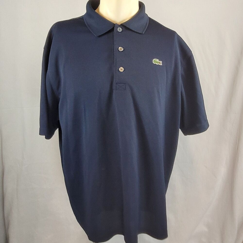 VINTAGE LACOSTE SPORT DEVANLAY POLO SHIRT DARK BLUE  SIZE 7 FITS L / XL